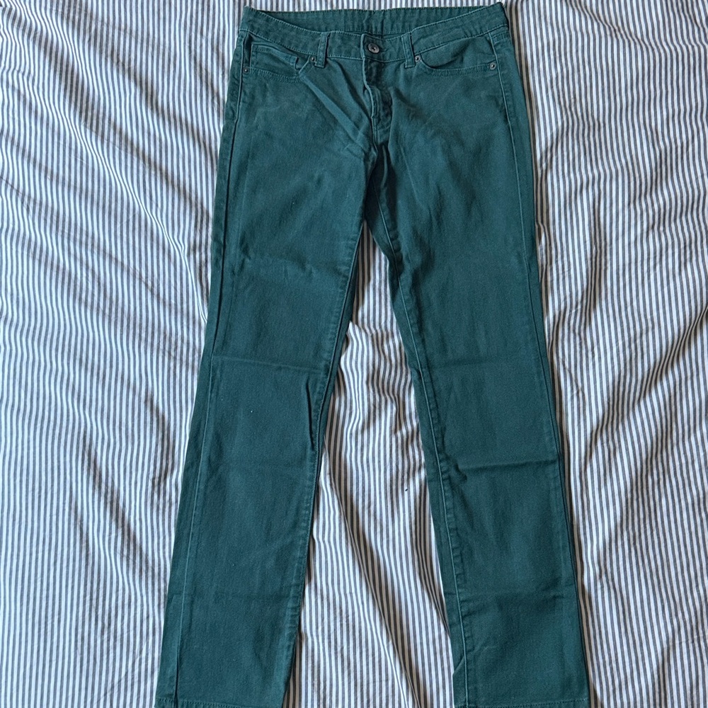 Uniqlo Teal Straight-Leg Jeans